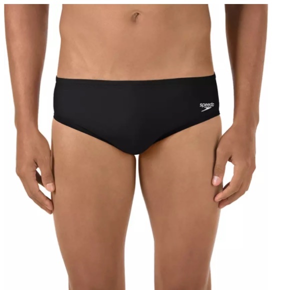 Speedo Youth Boys  Powerflex Eco Solid Swim Brief, Black, Size 28, NWT - Picture 1 of 8